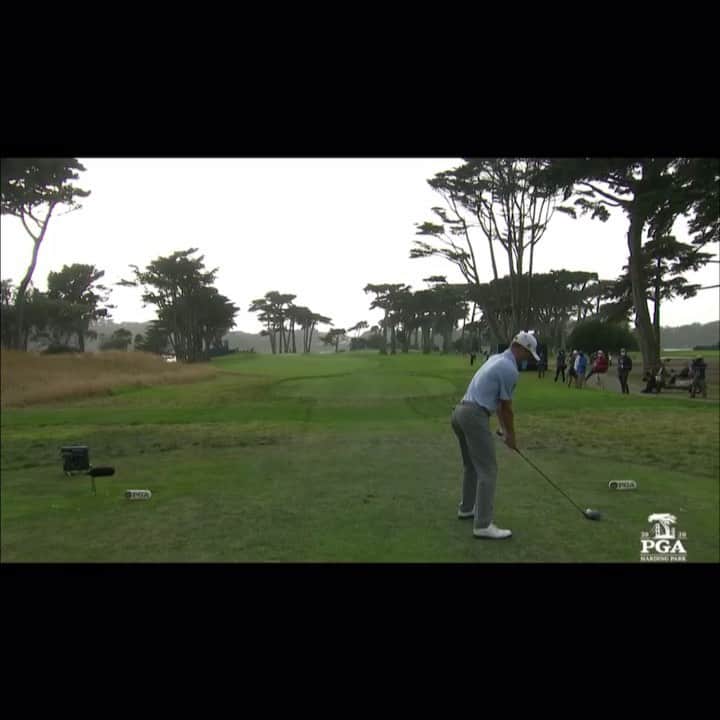 ジャスティン・トーマスのインスタグラム：「3 wood not enough, driver too much... low slice driver it is! 😜   Enjoying Harding Park thus far where anything can happen. Time to go have ourselves a weekend 👊🏽」