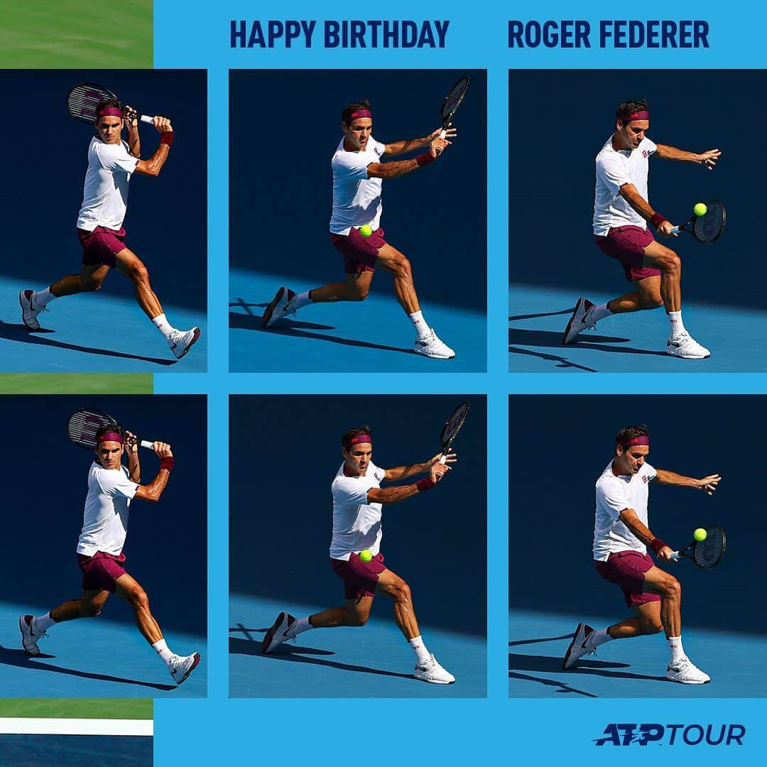 ATP World Tourさんのインスタグラム写真 - (ATP World TourInstagram)「Champion. Icon. Legend.  Join us in wishing @rogerfederer a happy 39th birthday! 🎉」8月8日 16時02分 - atptour