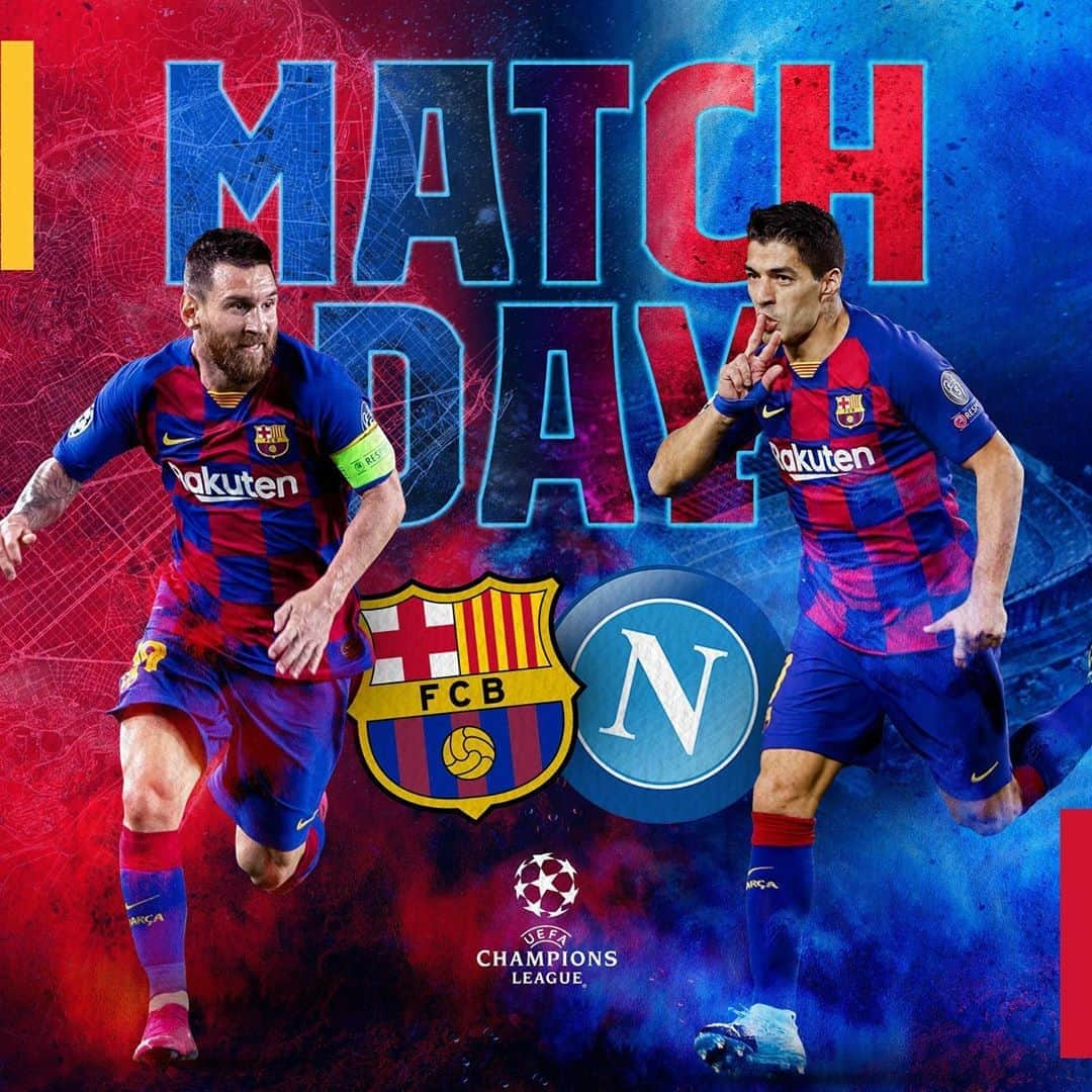 FCバルセロナさんのインスタグラム写真 - (FCバルセロナInstagram)「🔥 MATCHDAY! 🏆 @championsleague 🏟 Camp Nou 🆚 @officialsscnapoli ⏰ 9 pm CEST 📲 #BarçaNapoli #Culers」8月8日 17時18分 - fcbarcelona