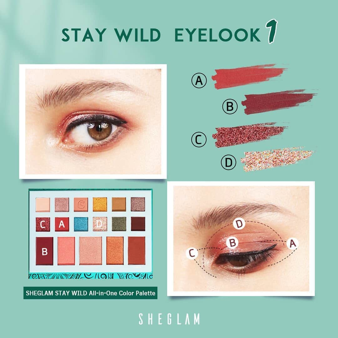 SHEINさんのインスタグラム写真 - (SHEINInstagram)「Have you heard? SHEGLAM Stay Wild Collection is online now! 🌿💋  Give in to your wild side with dazzling, earthy tones 🌈 and rich textures! We've curated 6 fab eyelooks for you to try out! ✨ Comment below your favorite and you could win a surprise!  How to Enter:⁠ 1. Follow @sheglam_official⁠ & @sheinofficial 2. Comment your favorite look 3. Tag 2 friends  🛍️ Prizes: 20 WINNERS will each get $50 in SHEIN giftcards!⁠  🌟 Winner will be announced 8/12 on @sheinofficial's story!⁠  *@sheinofficial reserves the right to final interpretation.」8月9日 3時03分 - sheinofficial