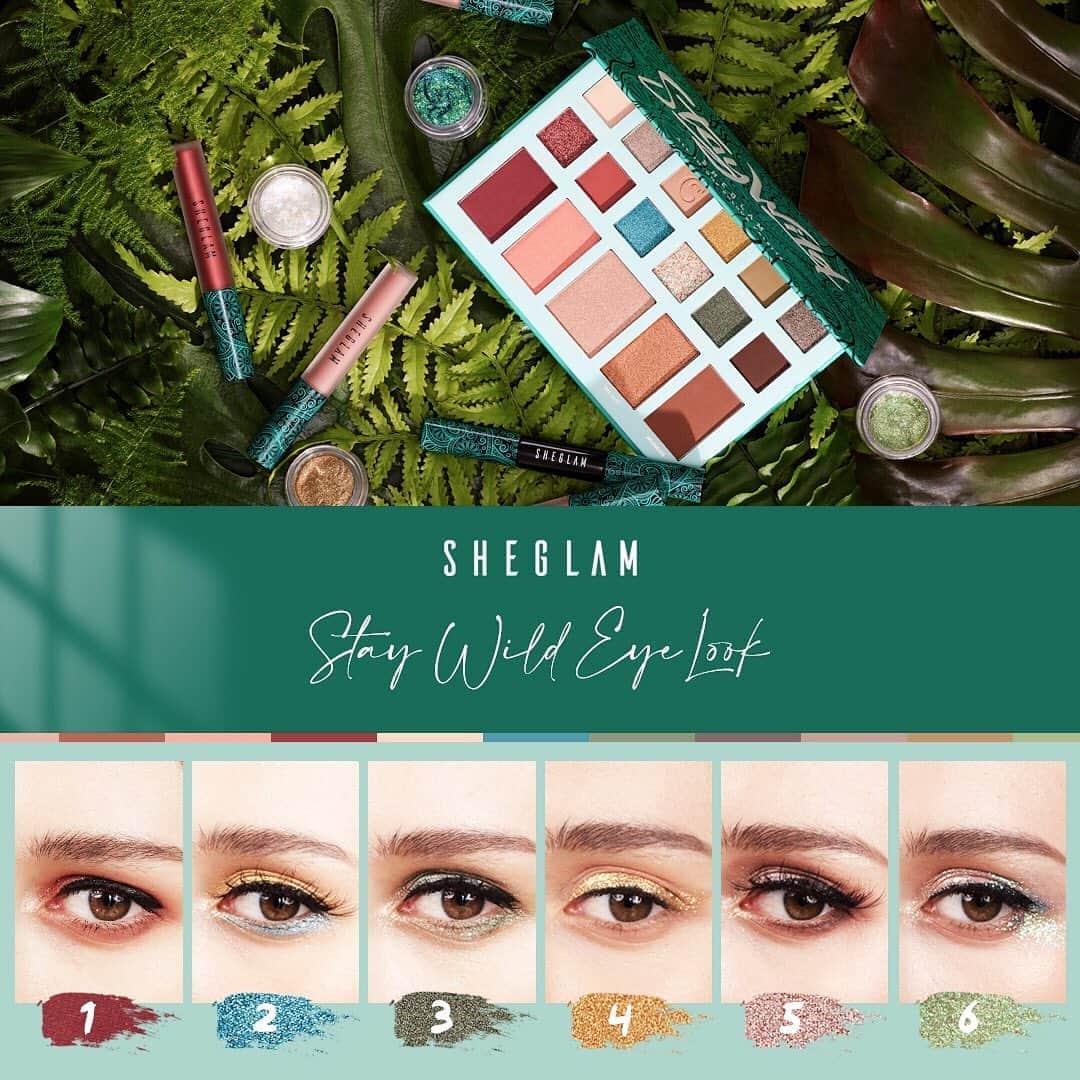 SHEINさんのインスタグラム写真 - (SHEINInstagram)「Have you heard? SHEGLAM Stay Wild Collection is online now! 🌿💋  Give in to your wild side with dazzling, earthy tones 🌈 and rich textures! We've curated 6 fab eyelooks for you to try out! ✨ Comment below your favorite and you could win a surprise!  How to Enter:⁠ 1. Follow @sheglam_official⁠ & @sheinofficial 2. Comment your favorite look 3. Tag 2 friends  🛍️ Prizes: 20 WINNERS will each get $50 in SHEIN giftcards!⁠  🌟 Winner will be announced 8/12 on @sheinofficial's story!⁠  *@sheinofficial reserves the right to final interpretation.」8月9日 3時03分 - sheinofficial