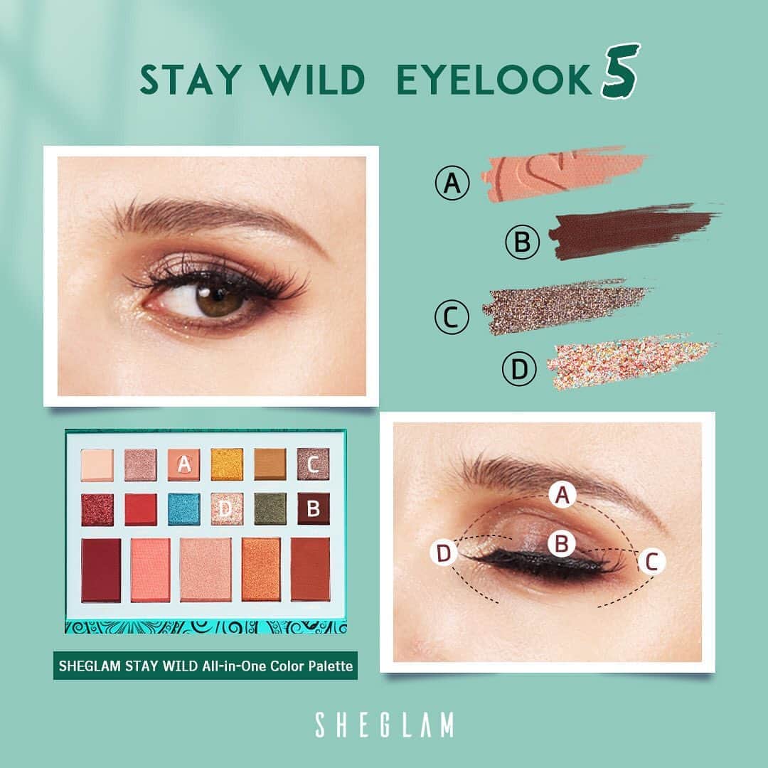 SHEINさんのインスタグラム写真 - (SHEINInstagram)「Have you heard? SHEGLAM Stay Wild Collection is online now! 🌿💋  Give in to your wild side with dazzling, earthy tones 🌈 and rich textures! We've curated 6 fab eyelooks for you to try out! ✨ Comment below your favorite and you could win a surprise!  How to Enter:⁠ 1. Follow @sheglam_official⁠ & @sheinofficial 2. Comment your favorite look 3. Tag 2 friends  🛍️ Prizes: 20 WINNERS will each get $50 in SHEIN giftcards!⁠  🌟 Winner will be announced 8/12 on @sheinofficial's story!⁠  *@sheinofficial reserves the right to final interpretation.」8月9日 3時03分 - sheinofficial