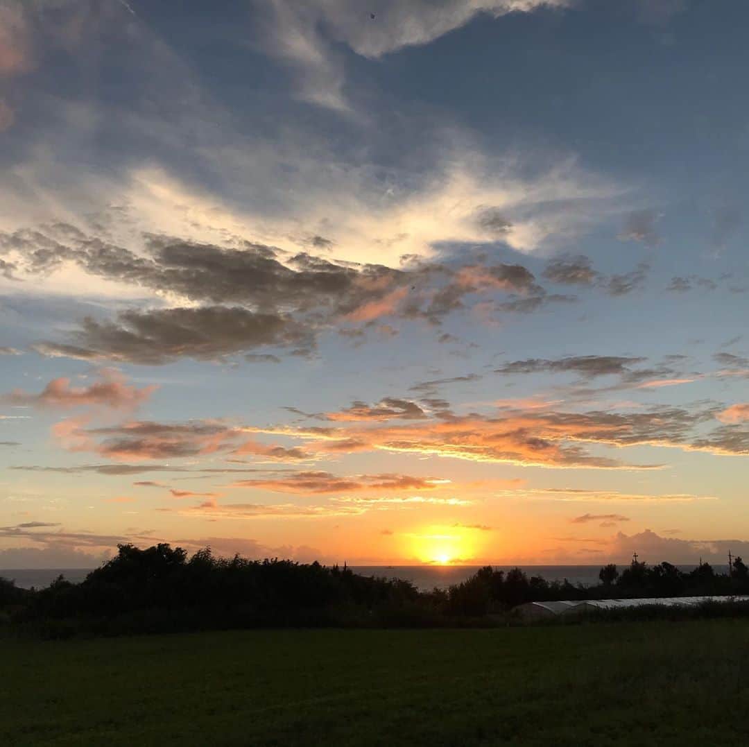 MOOMINさんのインスタグラム写真 - (MOOMINInstagram)「月桃パトロールからの いつものビーチ 今日も夕陽が美しかった♪ 明日は雨みたいだけど それはそれでやる事いっぱいw  #沖縄 #月桃 #夕陽」8月8日 20時34分 - singermoomin