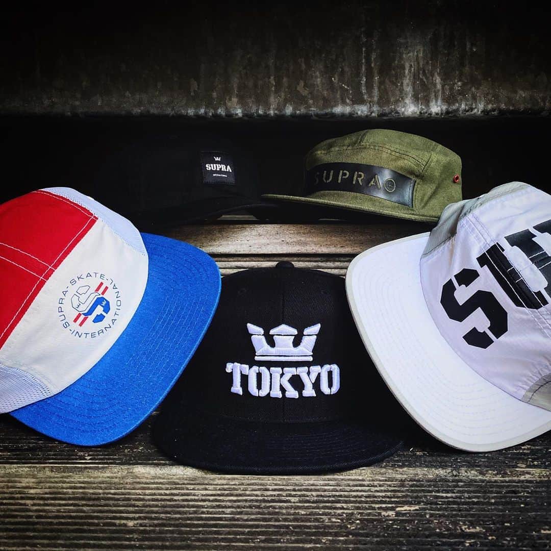 のインスタグラム：「. 【 SUPRA CAP COLLECTION 】  — IN STORE & ONLINE —  #suprafootweartokyo #sneaker #cap #harajuku #tokyo #odaiba」