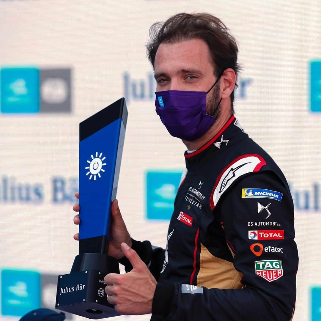 ジャン＝エリック・ベルニュのインスタグラム：「Rédemption day part 1, now let’s race from Pole Position 👊🏼  #BerlinEPrix #ABBFormulaE #DSTecheetah #DSPerformance #DSAutomobiles #DSETenseFE20 #TagHeuer #RaceAhead #JEV25」