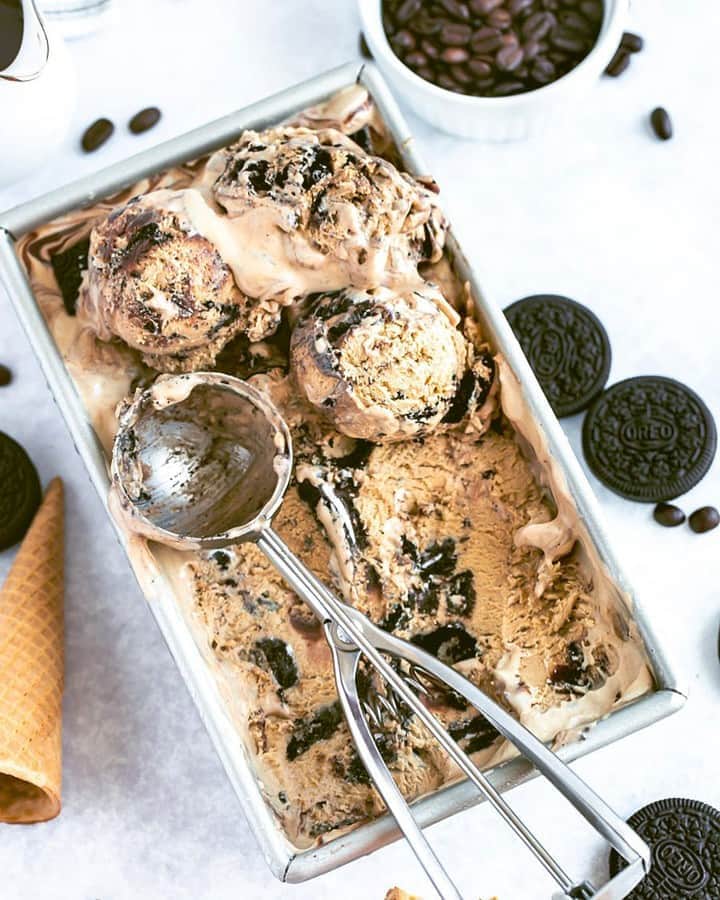 OREOさんのインスタグラム写真 - (OREOInstagram)「When you take a classic summer recipe and put a spin on it 🌀🌀@queensleeappetit's coffee, chocolate- hazelnut, OREO Ice Cream is everything we have ever dreamed of!」8月8日 23時00分 - oreo