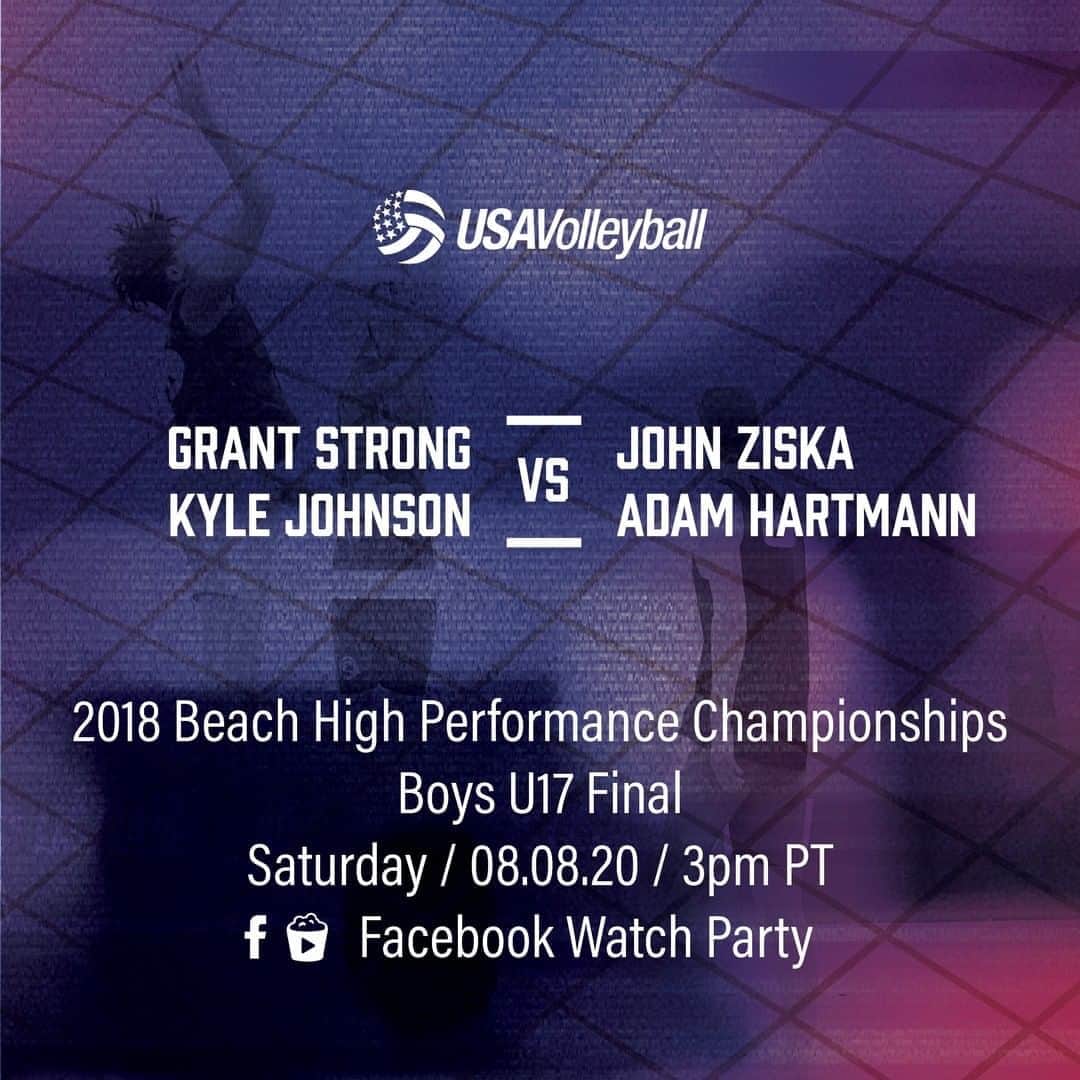 USA Volleyballさんのインスタグラム写真 - (USA VolleyballInstagram)「Get ready for some outstanding beach volleyball action! Grant Strong and Kyle Johnson vs John Ziska and Adamn Hartmann in the 2018 Boys U17 Final will have you wanting to get out on the sand!  Head over to the USA Volleyball Facebook now (link in bio) and set your ⏰ to watch it Live at 3pm PT! #USAVwatchparty」8月9日 1時00分 - usavolleyball