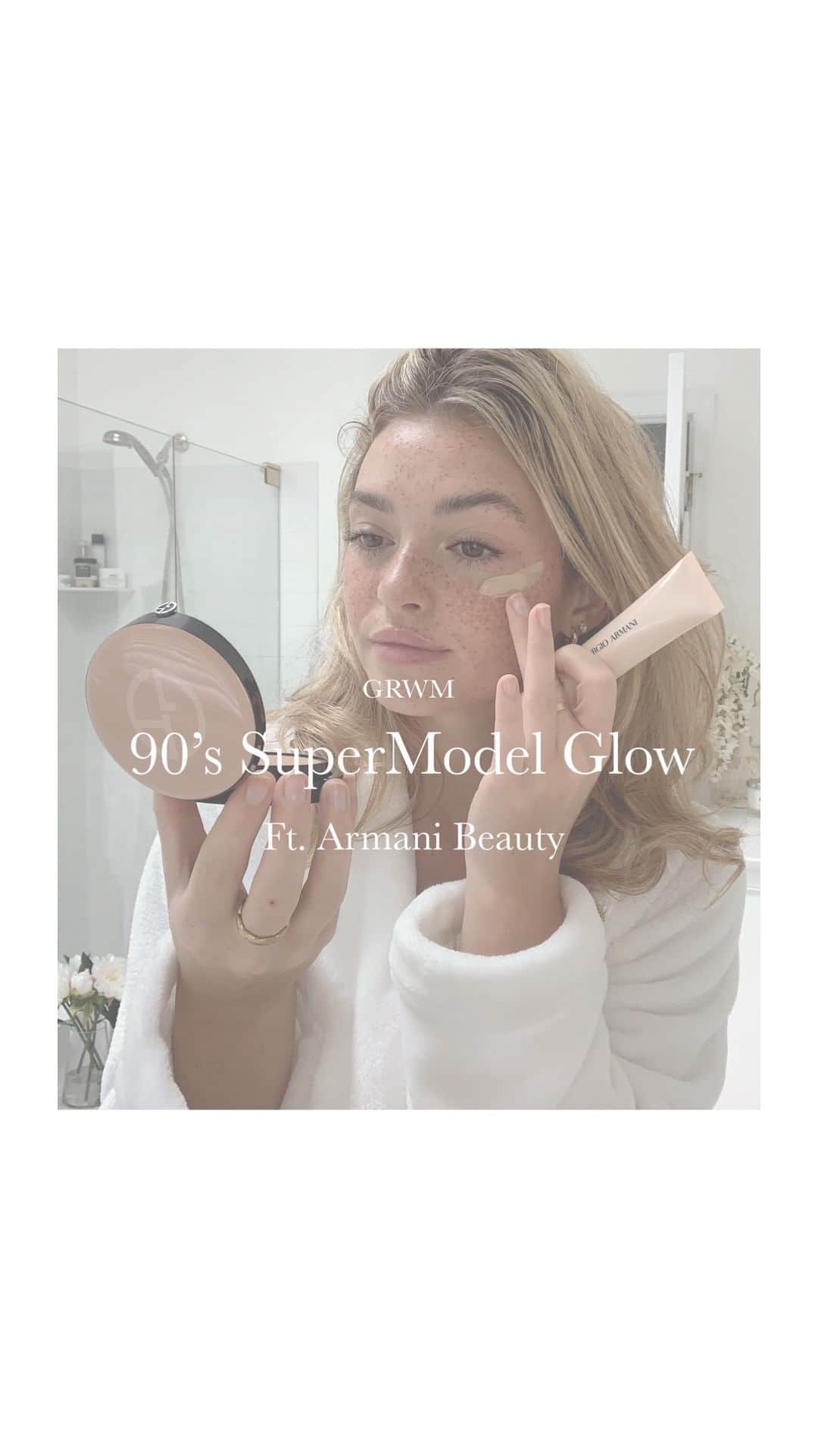 Kelsey Simoneのインスタグラム：「Natural beauty is so important to me, I’ve loved learning to be comfortable in my own skin. I now look at makeup as art, and something to have fun with and play around with to make myself look healthier, instead of a necessity to change the way I look. Confidence comes from within, so hopefully this 90’s supermodel inspired glow will show you guys a new perspective on how fun minimal makeup can be! I encourage you all to try out this look I have created in collaboration with @armanibeauty using their lovely Neo Nude Foundation. Breathable products that will help you be comfortable in your skin! it’s a tinted moisturizer that feels so hydrating on your skin, it really feels like your best self!#ArmaniNeoNude #Ad」