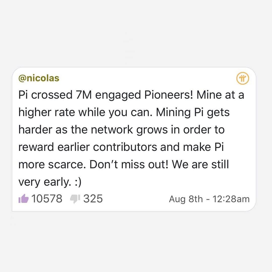 Wikileaksさんのインスタグラム写真 - (WikileaksInstagram)「Pi reached 7 Million Pioneers. The mining rate will halve or fall to zero, when Pi reaches 10M engaged Pioneers. π Pi is a new cryptocurrency that you can easily “mine” (or earn) from your phone. You can download the Pi Network App on the AppStore or GooglePlay. All you need is an invitation from an existing trusted member on the network. It’s free! π Invitation code: Beachbob π Is this real? Is Pi a scam? Pi is not a scam. It is a genuine effort by a team of Stanford graduates to give everyday people greater access to cryptocurrency. π For more information visit: minepi.com  #pithefirst#pi1million#pinetwork#minepi#generationpi#cryptocurrency#kryptowährung#stanford#blockchain#money#geld#yale#smile#brexit#yahoo#yahoofinance#bloomberg#handelsblatt#cnnbusiness#sparkasse#invest#daytrade#recession#trading#barrick#gold#miners」8月9日 1時20分 - pisammeln