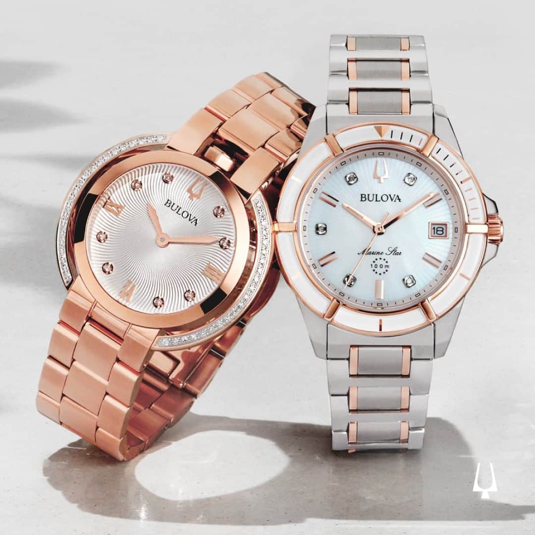 ブローバさんのインスタグラム写真 - (ブローバInstagram)「The legendary Rubaiyat and the elegant Marine Star timepieces are adorned with diamonds and represent more than a century of Bulova’s tradition of designing fine timepieces for women. #Bulova — ⏱: 98P187 MSRP: $495.00 USD CASE: ø 34 mm — ⏱: 98R248 MSRP: $995.00 USD CASE: ø 35 mm」8月9日 1時25分 - bulova