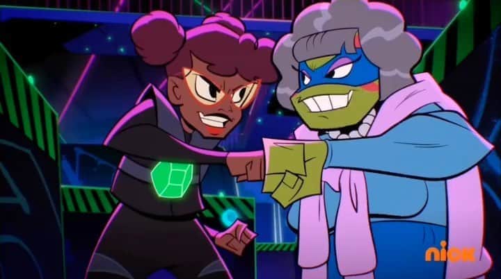 カテリーナ・グレアムのインスタグラム：「I still haven’t fully grasped that the series finale of Ninja Turtles premiered on Friday... which is still the coolest most badassery in animation I have honestly ever witnessed, let alone be a part of.   I just want to thank creators @ant_ward_ and @andy_suriano for not only raising the bar with this series, but raising mine along with it. Giving me the opportunity to play the first African-American April O’Neil in history was major!! Something I never had as a little girl...  Thank you @zeldawilliams @omarbensonmiller @rejectedjokes Josh Brenner, @brandonsmithceo @johncena @iamlenaheadey and the iconic @bauzilla for being such a mind blowingly talented cast.   Thank you Gene and @rob_paulsen  for teaching me skills I wouldn’t have otherwise. And that kindness and appreciation in the end, is above all else.  @netflix HERE WE COME!!!!  Thank you @maddogstmnt13 for this cool vid. ・・・  #RiseoftheTMNT #ROTTMNT #TMNT #riseoftheteenagemutantninjaturtles #teenagemutantninjaturtles #ninjaturtles #supportrottmnt #rottmntfinale」