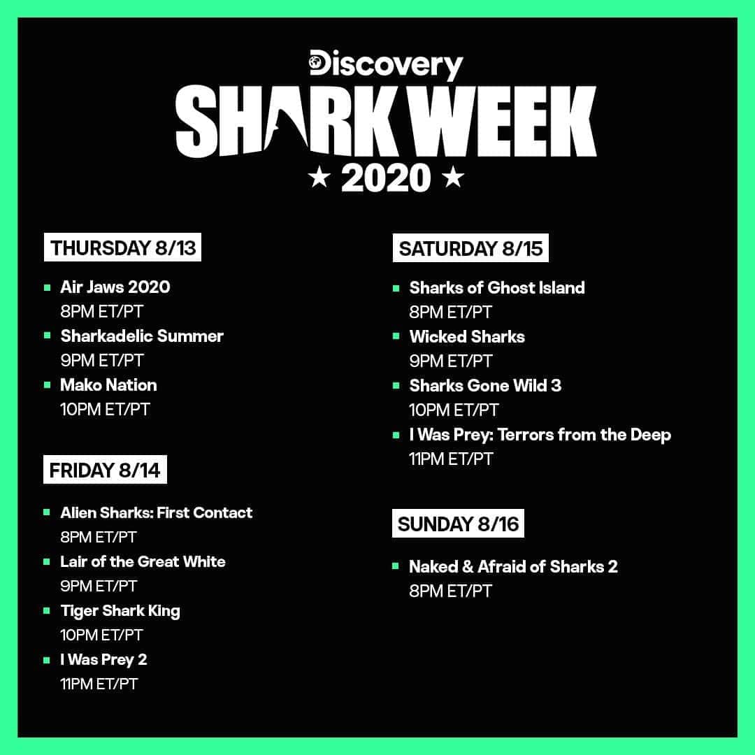 Hulu Home of Emmy-winningさんのインスタグラム写真 - (Hulu Home of Emmy-winningInstagram)「⚠️ Shark warning ⚠️ Check out the full #SharkWeek lineup and tune in live. 🦈」8月9日 6時25分 - hulu