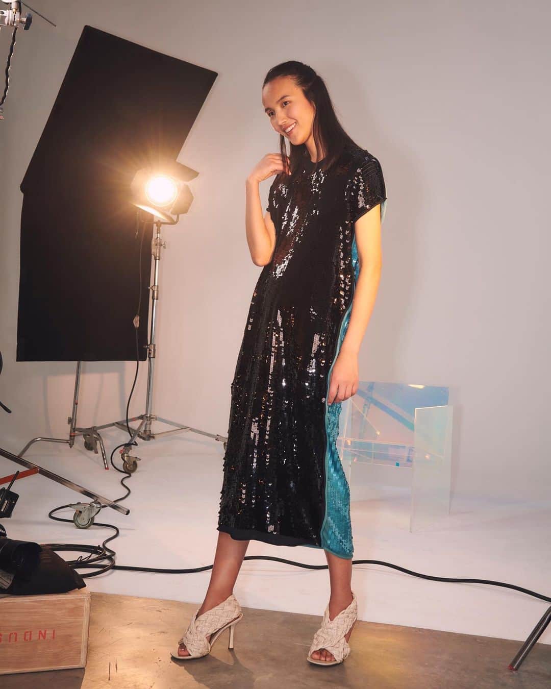 Saks Fifth Avenueのインスタグラム：「The @bottegaveneta Pre-Fall Collection has us counting down the minutes 'til we can step out in a full-length sequin moment.」