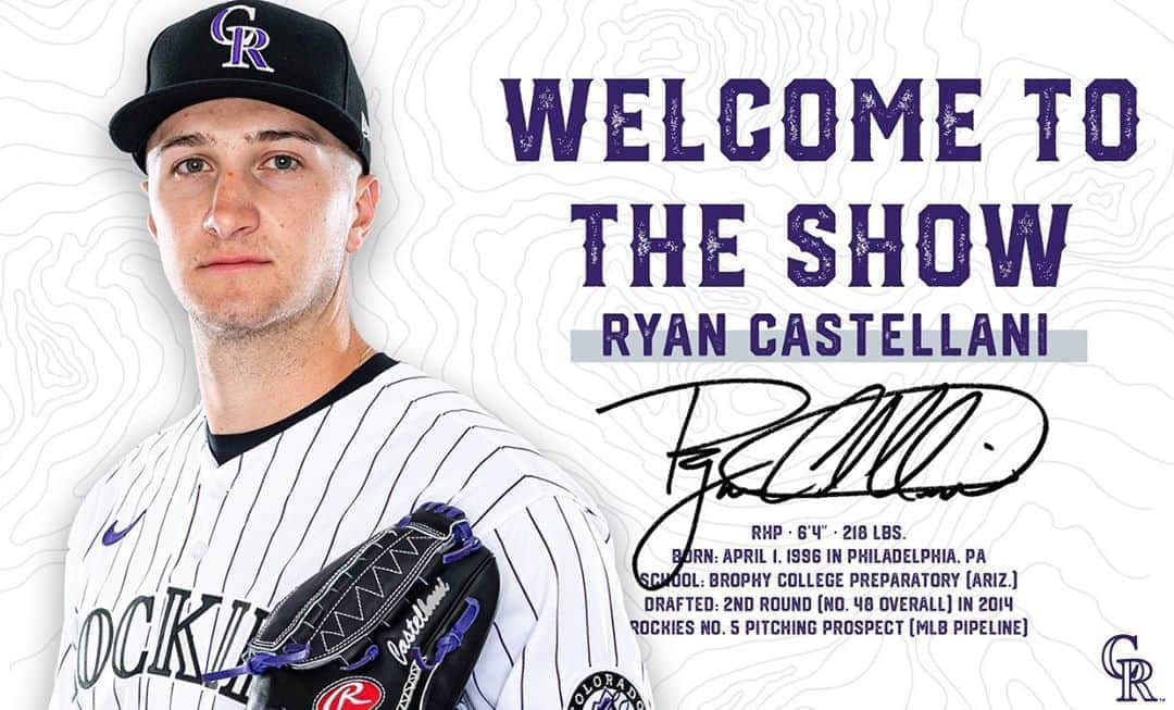 コロラド・ロッキーズさんのインスタグラム写真 - (コロラド・ロッキーズInstagram)「Welcome to the Show, @ryan.castellani!」8月9日 10時47分 - rockies