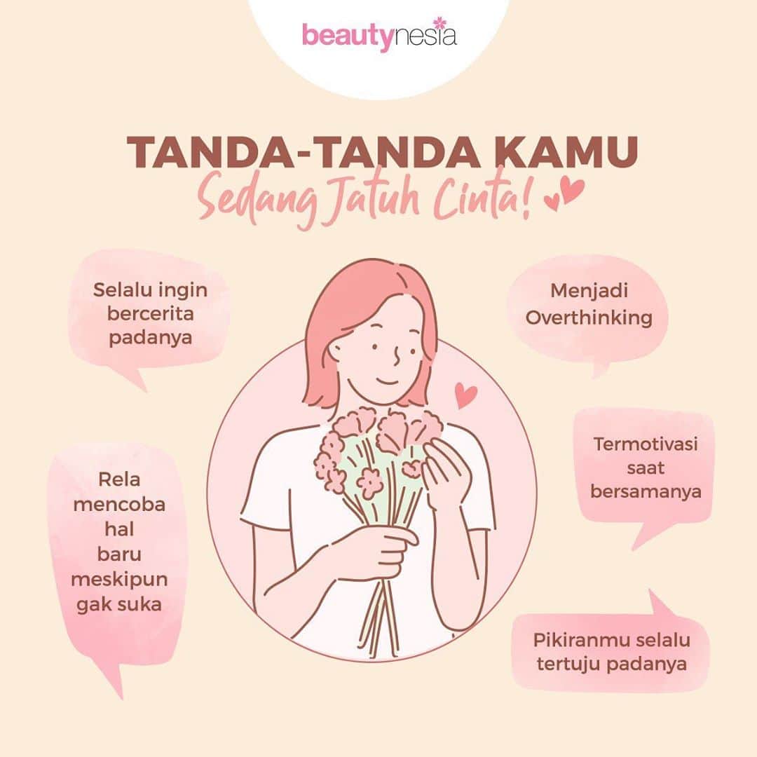 Beauty | Health | Fashionさんのインスタグラム写真 - (Beauty | Health | FashionInstagram)「Pernahkah gak sih kamu bingung sama perasaan kamu sendiri. Apakah jatuh cinta atau bukan? Hmmm ternyata tanpa kita sadari saat seseorang lagi jatuh cinta, mereka akan memberikan tanda tanda ini lho.⁣ ⁣ Ini yang lagi kamu rasain juga gak? Coba cek lagi jangan jangan ternyata selama ini kamu jatuh cinta ama dia ☺️😍 tag temen kamu dong yang lagi kasmaran 😁⁣ ⁣ #beautynesiaID #jatuhcinta #loveislove #tandajatuhcinta #signoflove #fallinginlove」8月9日 22時53分 - beautynesia.id