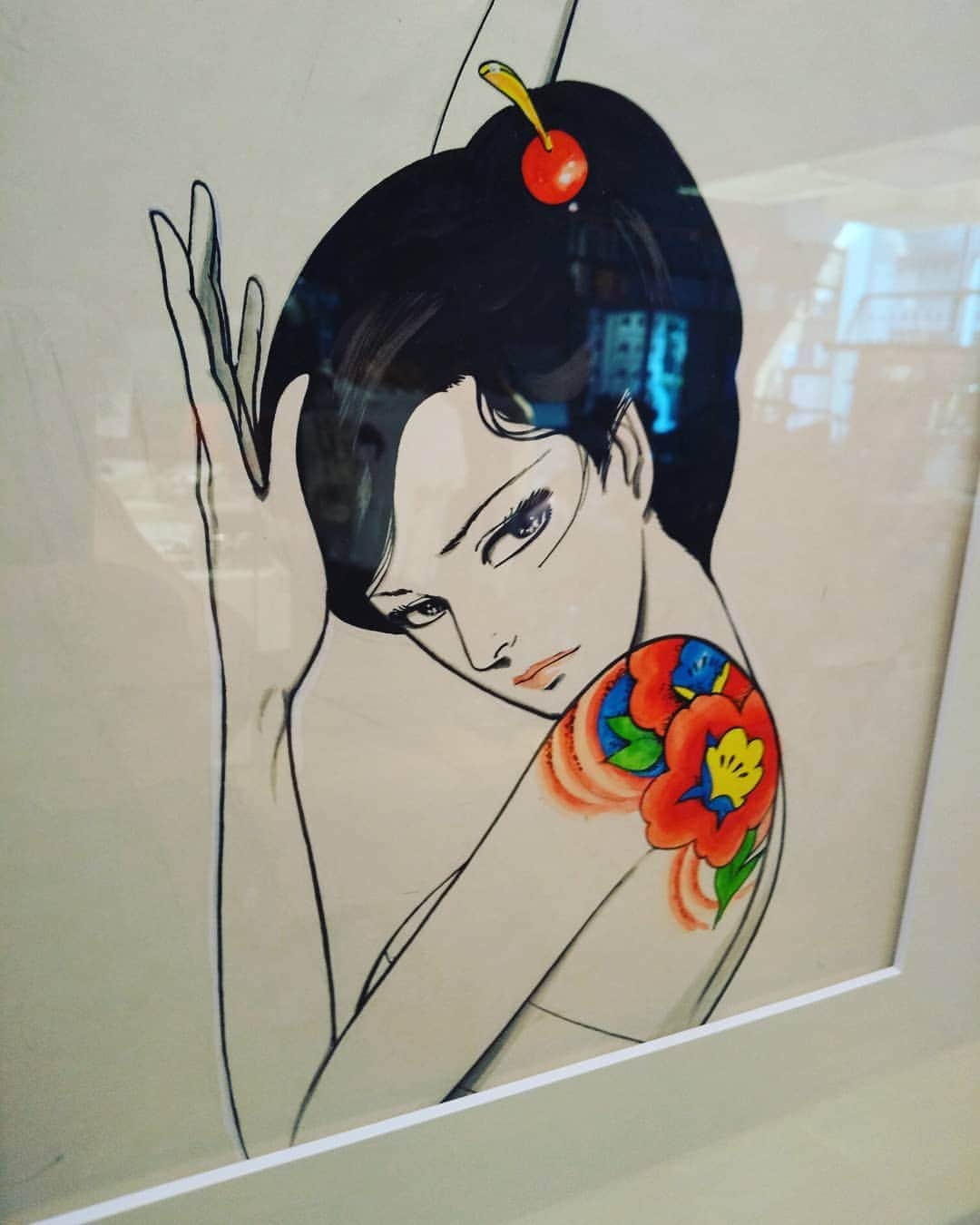 TAJIRIのインスタグラム：「beautiful. #上村一夫 #上村一夫原画展 #kazuokamimura」
