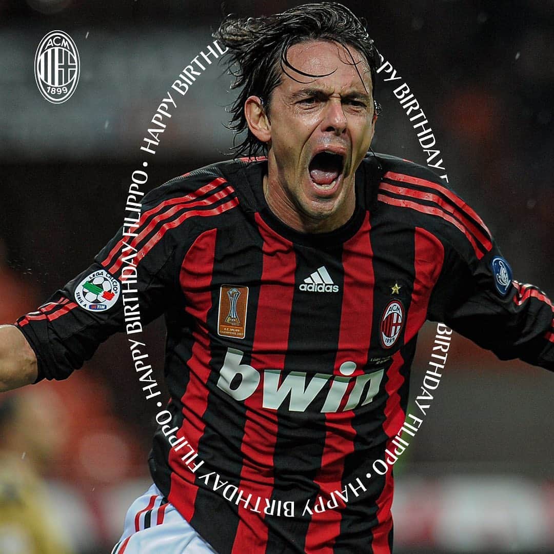 ACミランさんのインスタグラム写真 - (ACミランInstagram)「The man who whispered to the goal turns 47 today. Happy birthday, @pippoinzaghi! 🎂 #SempreMilan」8月9日 17時06分 - acmilan