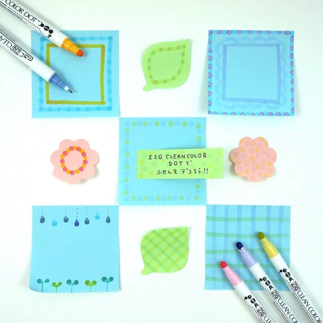 Kuretakeさんのインスタグラム写真 - (KuretakeInstagram)「クリーンカラードットでふせんデコ  #クリーンカラードット のぷにっと丸いペン先を使えば、無地のふせんも簡単にかわいくデコレーションできます◎  皆さんのドット活用術もぜひハッシュタグでシェアしてください🙏❤️  Decorating plain sticky notes with #cleancolordot Cute and easy way to make your note colorful 😉 Please share your way to use dot with hashtag !  #ふせん #ふせんだらけ #付箋 #付箋術 #文房具紹介 #バレットジャーナル #stickynotes #memopad #stationerylove #bulletjournal #呉竹 #kuretake #zigkuretake」8月9日 18時00分 - kuretakejapan