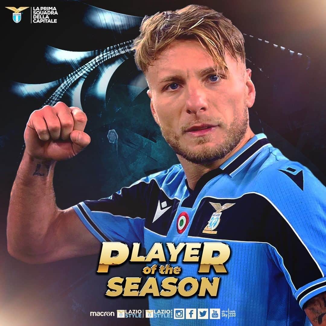 SSラツィオさんのインスタグラム写真 - (SSラツィオInstagram)「🦅 PLAYER OF THE SEASON 🦅 👑 Everybody up: here comes the King 👑」8月9日 19時22分 - official_sslazio