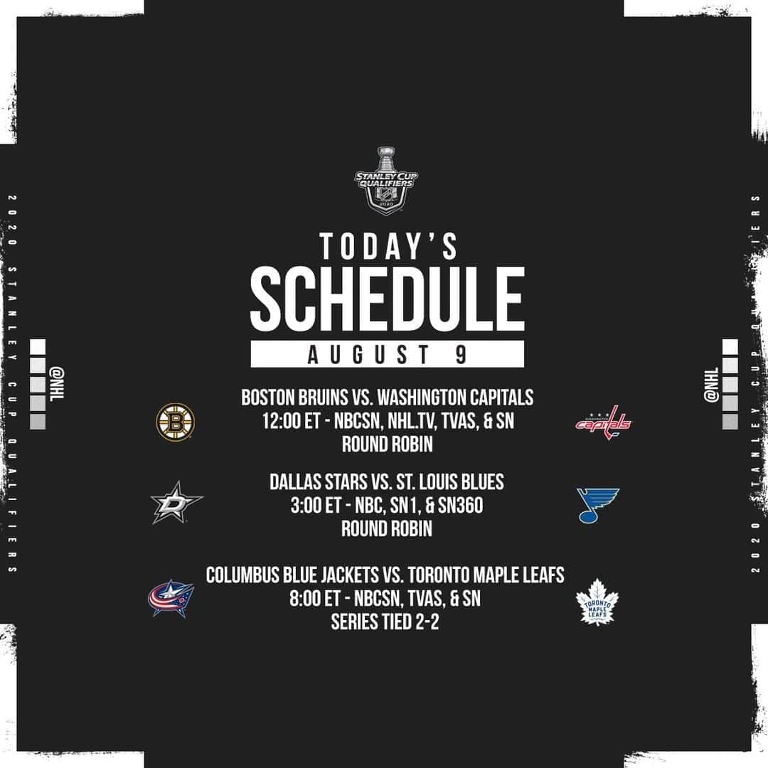 NHLさんのインスタグラム写真 - (NHLInstagram)「The last day of the #StanleyCup Qualifiers. Who do you have⁉️  Tune-in at 12:00 ET on @nhlonnbcsports, @sportsnet, @tvasports and NHL.tv!」8月9日 21時05分 - nhl