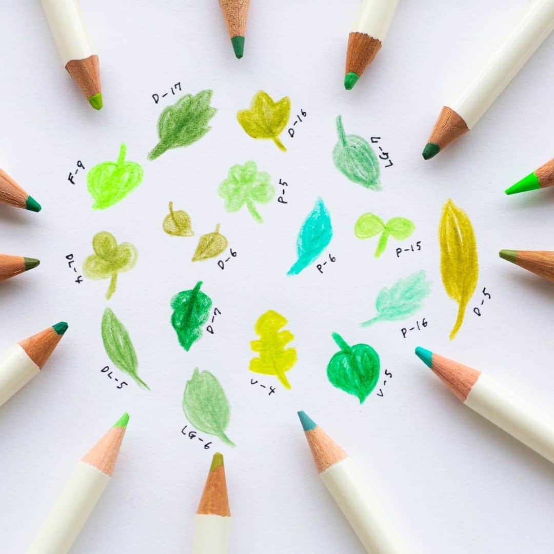 トンボ鉛筆さんのインスタグラム写真 - (トンボ鉛筆Instagram)「今日は #山の日 なので緑系の色見本を作りました。自然の色を取り入れた色鉛筆「色辞典」は、緑が特に豊富です🌳 鮮やかな緑からくすんだ緑、枯葉のような渋い緑まで様々。同じような緑でも微妙な違いがあります。 それぞれの色にファンの方がいるといいなぁ🌿 . . . #irojiten #色辞典 #色鉛筆 #色鉛筆画 #トンボ鉛筆 #文房具好き #文房具マニア #文房具好きな人と繋がりたい #文具女子 #coloredpencil #coloredpencils #塗り絵 #色鉛筆イラスト #色鉛筆アート #いろえんぴつ #色鉛筆イラスト #colorchart #colorcharted #colorswatch #colorswatches」8月10日 12時00分 - tombowpencil