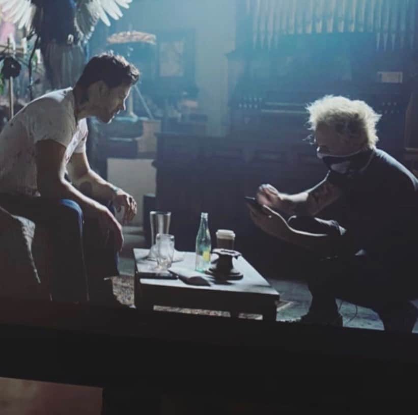 のインスタグラム：「Making monsters movies with @spiderone and @tyoliver1 #monster #monstermovie」