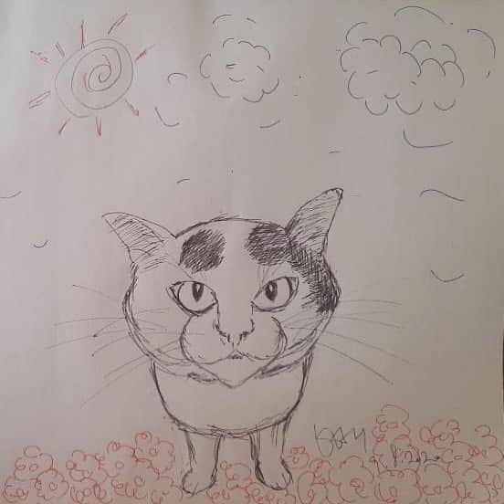 Kachimo Yoshimatsuさんのインスタグラム写真 - (Kachimo YoshimatsuInstagram)「香港🇭🇰のCeleryさんがナナクロを描いてくれました。ありがとうございます。  Celery from Hong Kong 🇭🇰 drew Nanakuro.  Thank you very much.  #うちの猫ら #ナナクロ #ナナクロの絵 #nanakuro #猫 #ねこ #cat #ネコ #catstagram #ネコ部 http://kachimo.exblog.jp」8月10日 13時38分 - kachimo