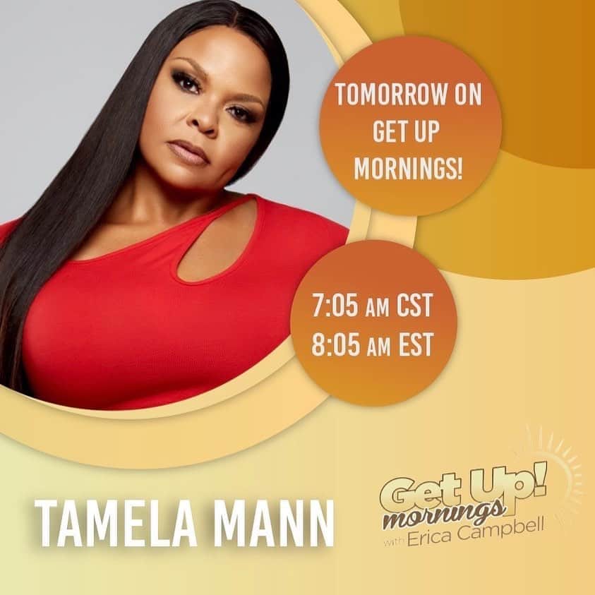 エリカ・キャンベルさんのインスタグラム写真 - (エリカ・キャンベルInstagram)「#TamelaMann joins us tomorrow!  Tune in to @getuperica 6am-10am EST/5am-9am CST. . . . 📻 Get Up! Mornings with Erica Campbell 💻 www.getuperica.com 📱 Get Up! Mornings app 📞 877-242-2426」8月10日 13時46分 - imericacampbell