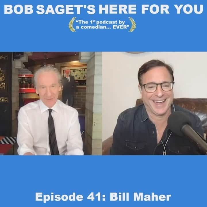 ボブ・サゲットのインスタグラム：「‪I had a great time talking with my friend @billmaher on my new podcast episode out TODAY, titled “Bill Maher and Bob Discuss COVID, Humanity, and Bob’s Dick Jokes.” Subscribe & Listen at—>  apple.co/bobsaget  @ApplePodcasts @itunes @applemusic @studio71us ‬」