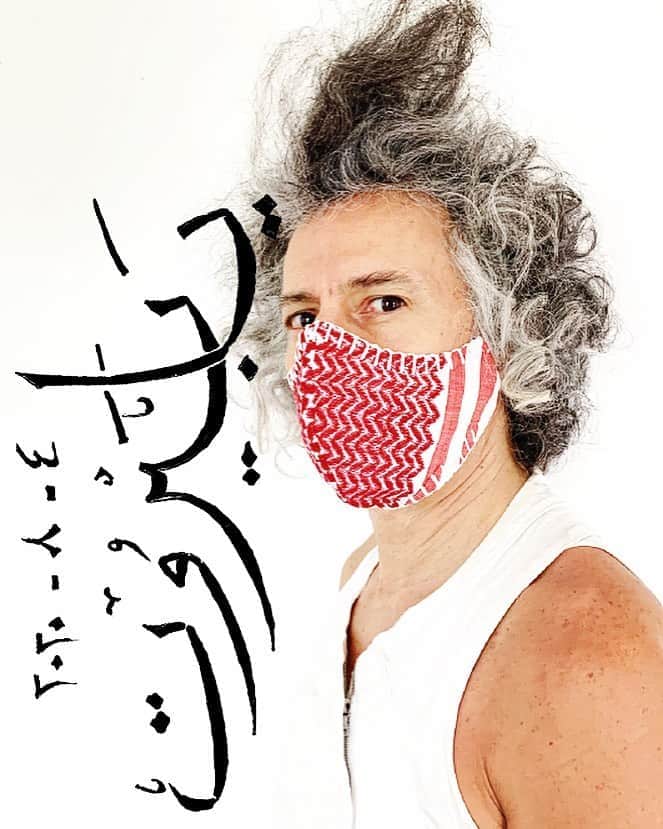 スリーアズフォーさんのインスタグラム写真 - (スリーアズフォーInstagram)「“YA BEIRUT”  All Masks sales this Monday to Wednesday go towards aid for Beirut 100% of proceeds !  SHOP link in bio ! Featuring Gabi in “Keffiyeh” mask #Beirut #labeirut #facemask #mask #beirutaid」8月11日 2時13分 - threeasfour