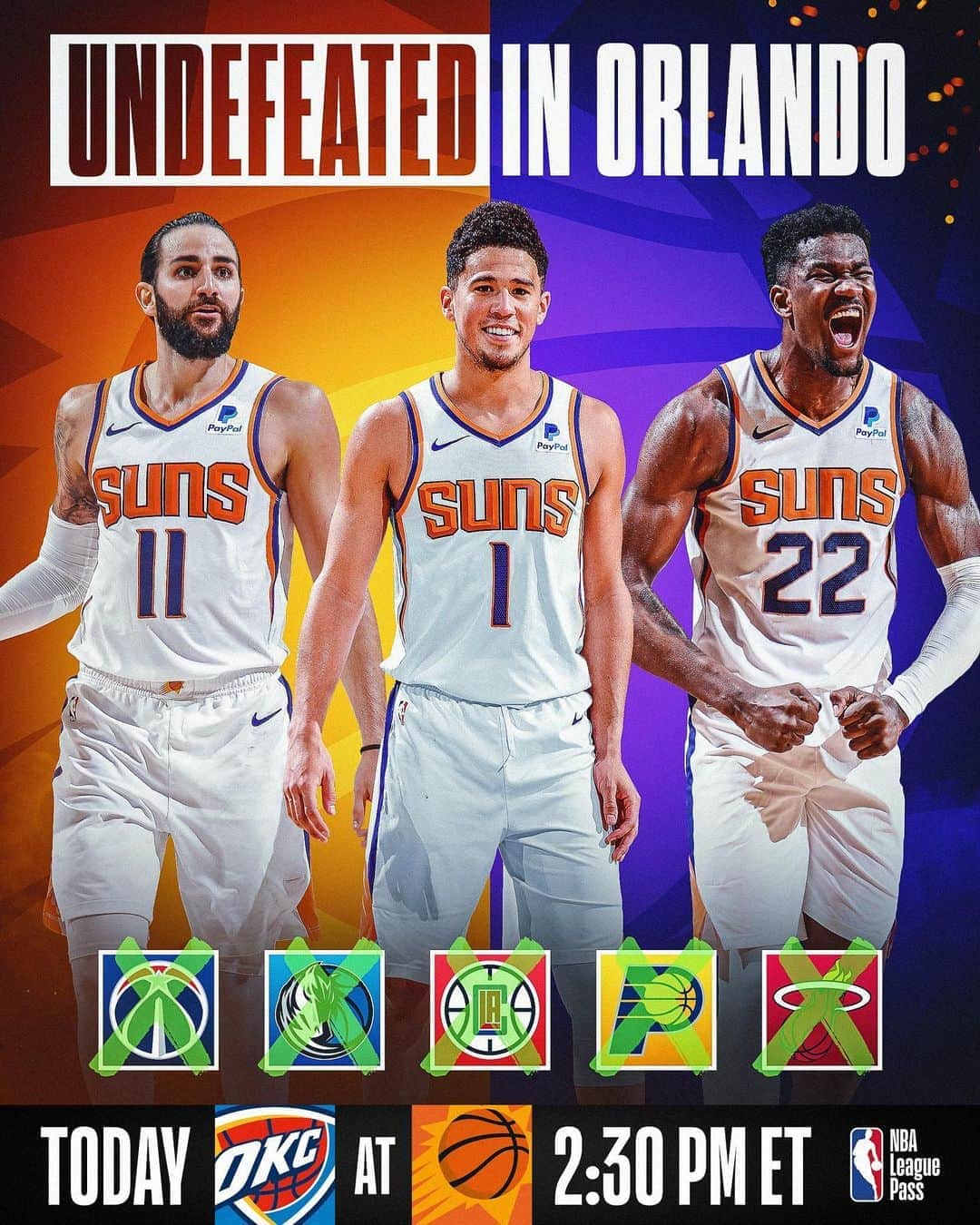NBAさんのインスタグラム写真 - (NBAInstagram)「5-0 in Orlando and 1 game back from play-in positioning, the @Suns (11th in West) match up with @okcthunder (5th in West) at 2:30pm/et on NBA League Pass! #WholeNewGame」8月11日 2時32分 - nba