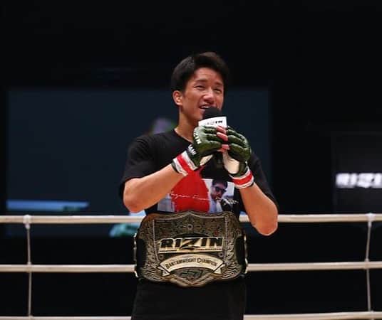 朝倉海のインスタグラム：「RIZINチャンピオンになりました！ 応援ありがとうございました！」