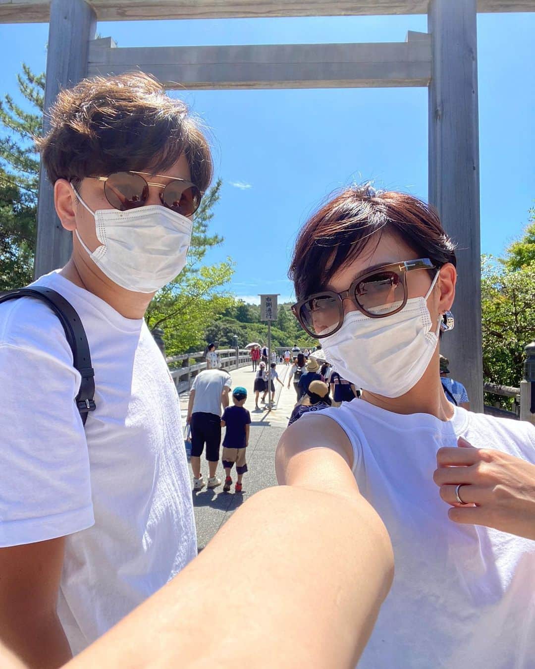 木村安梨沙のインスタグラム：「眩しいからサングラスしてたけど、 マスクとサングラスで変な人みたいだったね🙉」