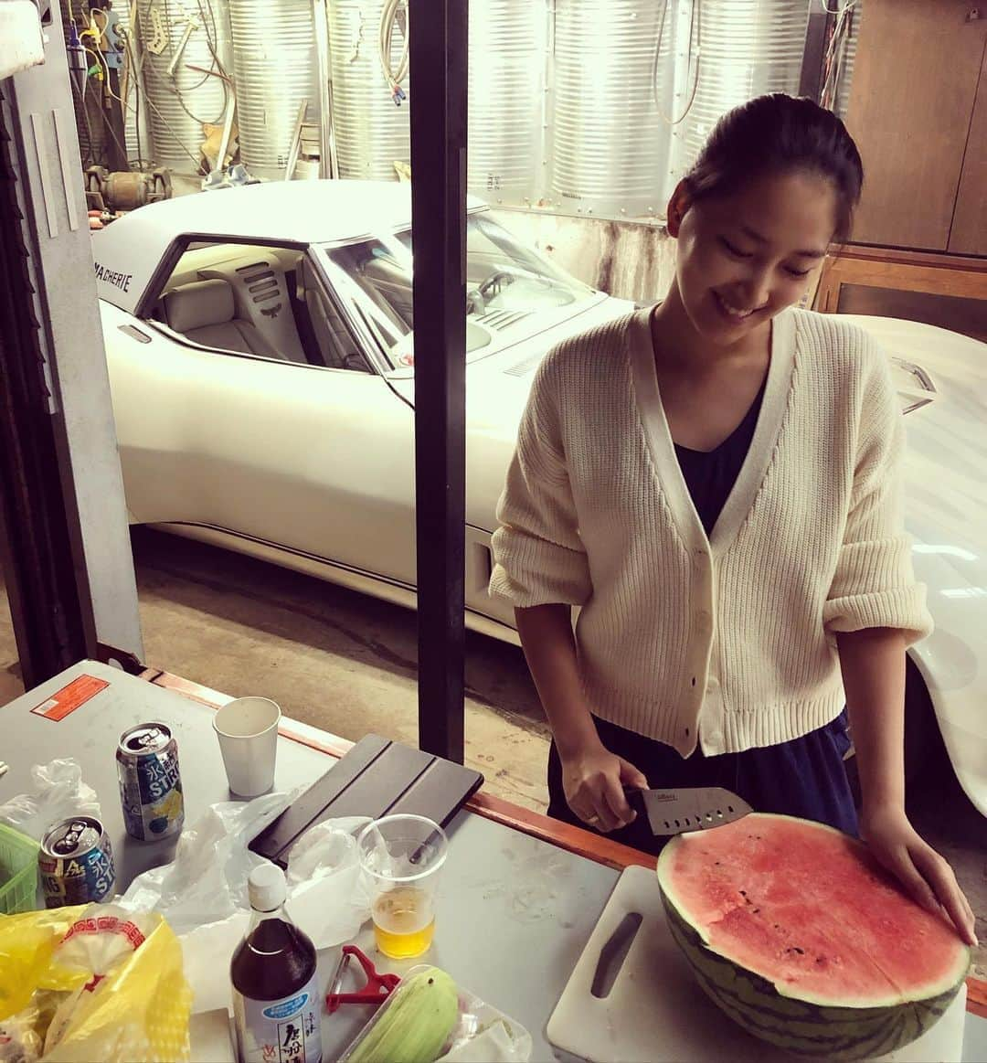 奥山春香さんのインスタグラム写真 - (奥山春香Instagram)「🍉とcorvette」8月10日 20時45分 - corvetteharuka