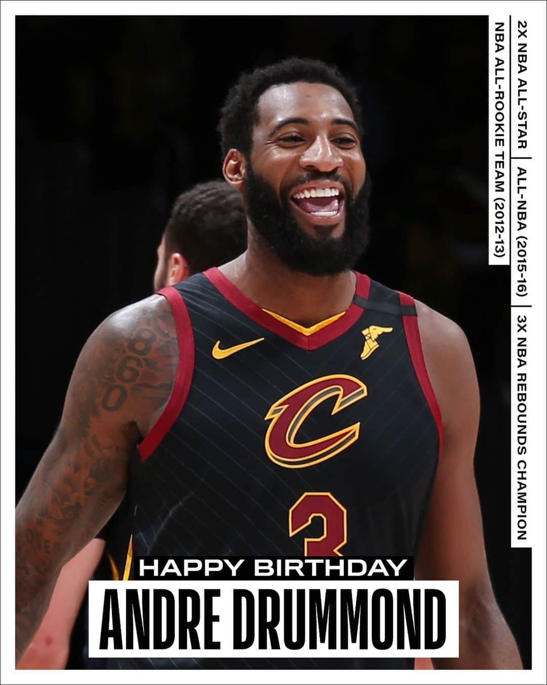 NBAさんのインスタグラム写真 - (NBAInstagram)「Join us in wishing @andredrummondd of the @cavs a HAPPY 27th BIRTHDAY! #NBABDAY」8月10日 21時41分 - nba
