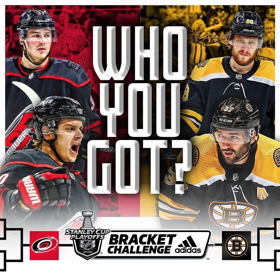 NHLさんのインスタグラム写真 - (NHLInstagram)「Who will come out on top between the @canes vs @nhlbruins in the first round of the #StanleyCup Playoffs. Who you got?  Make your picks in the #NHLBracket Challenge now at NHL.com/Bracket」8月10日 22時00分 - nhl