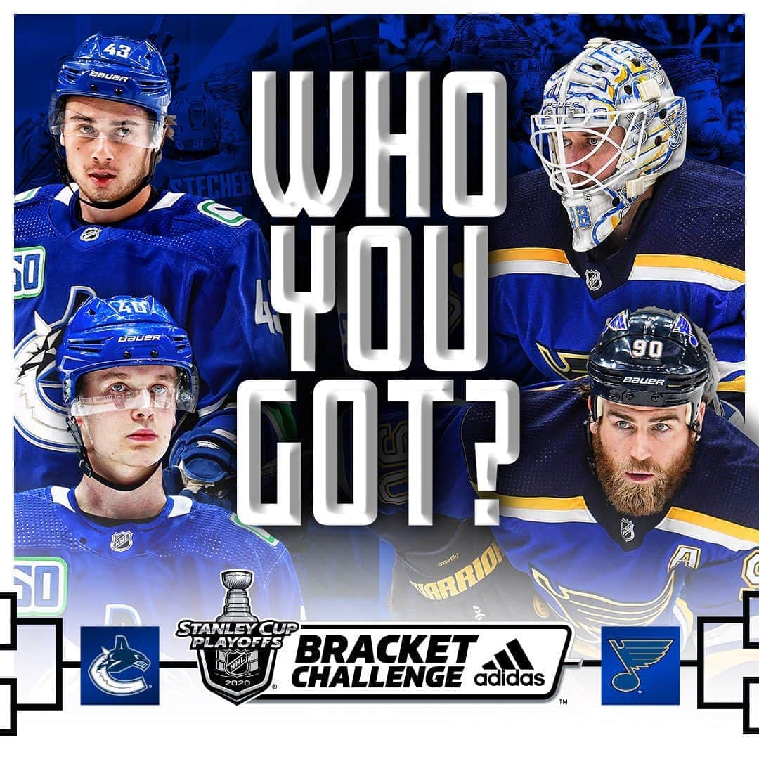 NHLさんのインスタグラム写真 - (NHLInstagram)「The @Canucks vs the reigning #StanleyCup Champion @stlouisblues. Who you got in this first round series?  Make your picks in the #NHLBracket Challenge now. Link in the bio.」8月10日 22時22分 - nhl