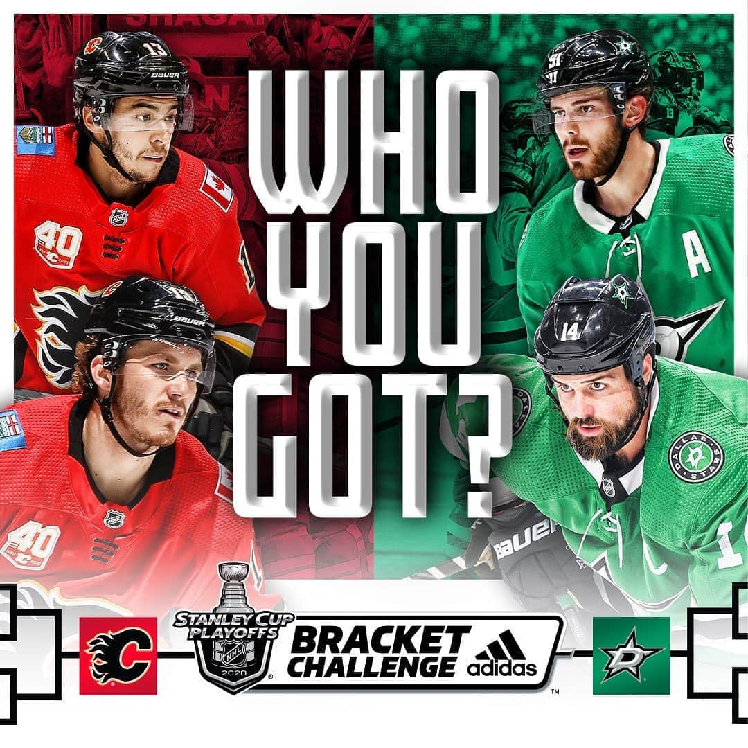 NHLさんのインスタグラム写真 - (NHLInstagram)「Who will come out on top in the @nhlflames vs @dallasstars in the first round of the #StanleyCup Playoffs? Who you got?  Make your picks in the #NHLBracket Challenge now. Link in bio.」8月10日 22時47分 - nhl