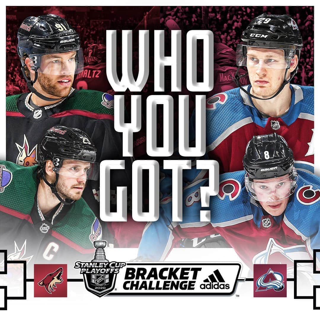 NHLさんのインスタグラム写真 - (NHLInstagram)「The @arizonacoyotes and @coloradoavalanche square up in the first round of the #StanleyCup Playoffs. Who You Got?   Make your picks in the #NHLBracket Challenge now. Link in bio.」8月10日 23時12分 - nhl