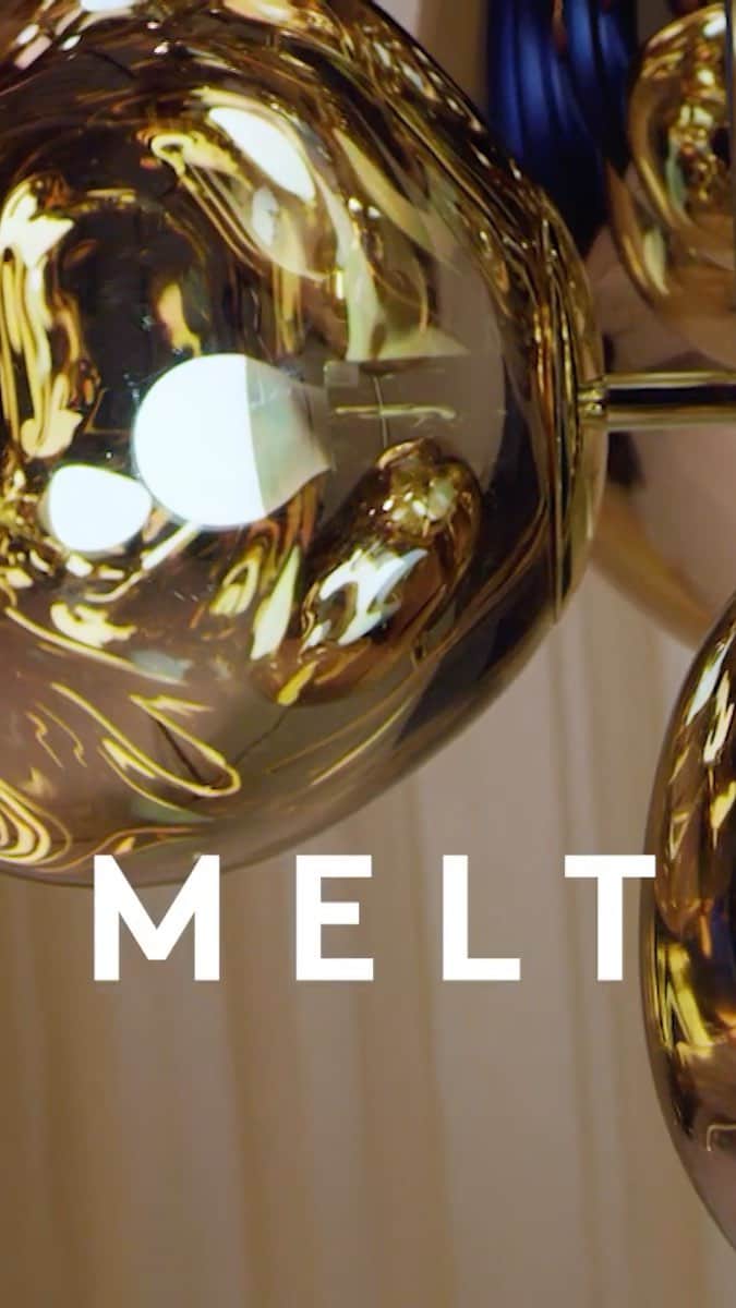 のインスタグラム：「‘Everybody has their own description of MELT...a meteorite, a lava lamp, molten glass, psychedelic. MELT is an unusual object, because it can work in a wide variety of different architectural and intetior contexts. It can look natural like a soap bubble. Or it can look very high-tech and futuristic...'⁠ ⁠  ⁠ #tomdixon #tomdixonMELT #interior #design #interiordesign #lighting #instahome #home #inspiration #innovation #vaccummetallised #polycarbonate ⁠」