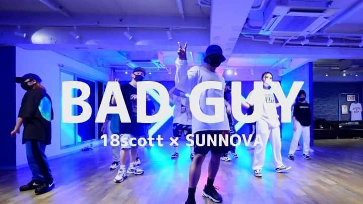 Achiのインスタグラム：「✌🏻✌🏻✌🏻 BAD GUY/18scott×SUNNOVA 8/10 @major_dancestudio   #PAISLEY #HIPHOP #JAPAN」