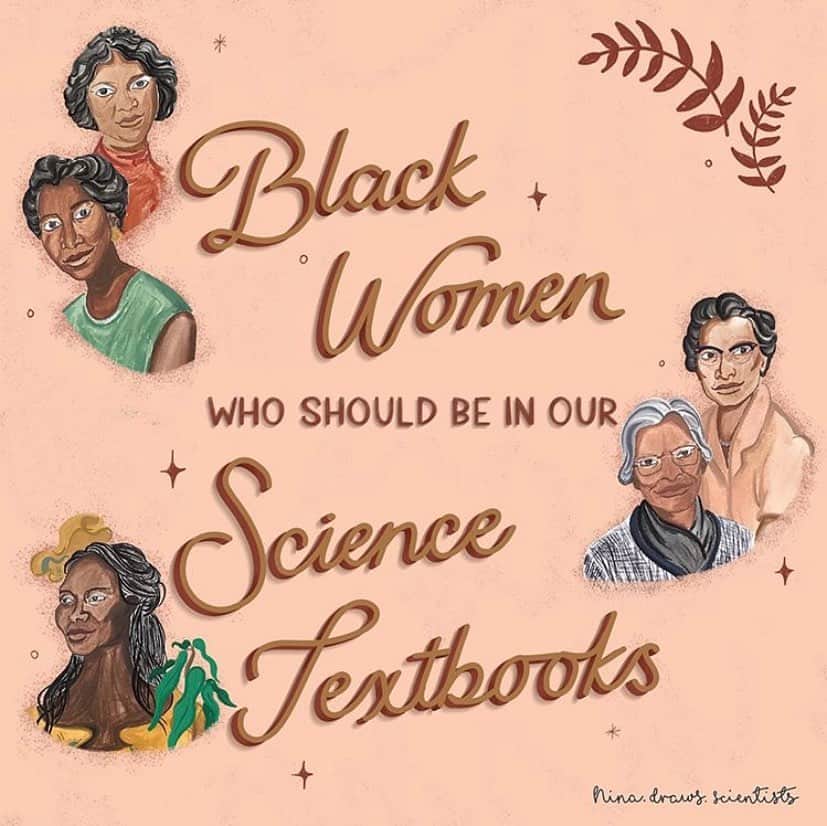 クリー・ハリソンさんのインスタグラム写真 - (クリー・ハリソンInstagram)「Thank you @nina.draws.scientists  Love these drawings AND some knowledge about these incredible black women. ✨」8月11日 0時21分 - kreeharrison