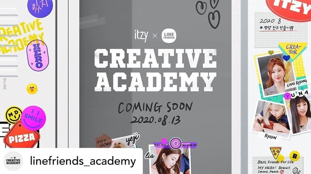 LINE FRIENDSさんのインスタグラム写真 - (LINE FRIENDSInstagram)「Posted @withregram • @linefriends_academy Mark your calendars! 📆 ⠀ August 13th, 3PM. ITZY’s search for life-long friendship begins at <Creative Academy>. ⠀ Coming soon to LINE FRIENDS YouTube channel. 👉🏻Link in bio ⠀ #Comingsoon #ITZY #Yeji #Lia #Ryujin #Chaeryeong #Yuna #LINEFRIENDS #MIDZY #CreativeAcademy #BROWN」8月11日 12時02分 - linefriends