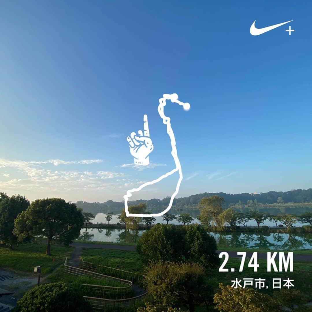 のインスタグラム：「#朝RUN 偕楽園RUN清々しい朝です！心を清めこれから温泉♨️入って朝練！からサロンワーク😃さて今日一日がんばる！ #ダイエットログ」