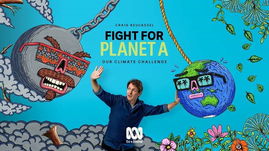 MULGAさんのインスタグラム写真 - (MULGAInstagram)「Another design for Fight for Planet A, a new series on @abctv hosted by old mate Craig Reucassel. It's kicking off tonight, 11 August at 8.30PM. 🌏⁣ ⁣ #mulgatheartist #FightForPlanetA #craigreucassel #sustainability #carbonfootprint #climatechange #environmentalism」8月11日 7時03分 - mulgatheartist