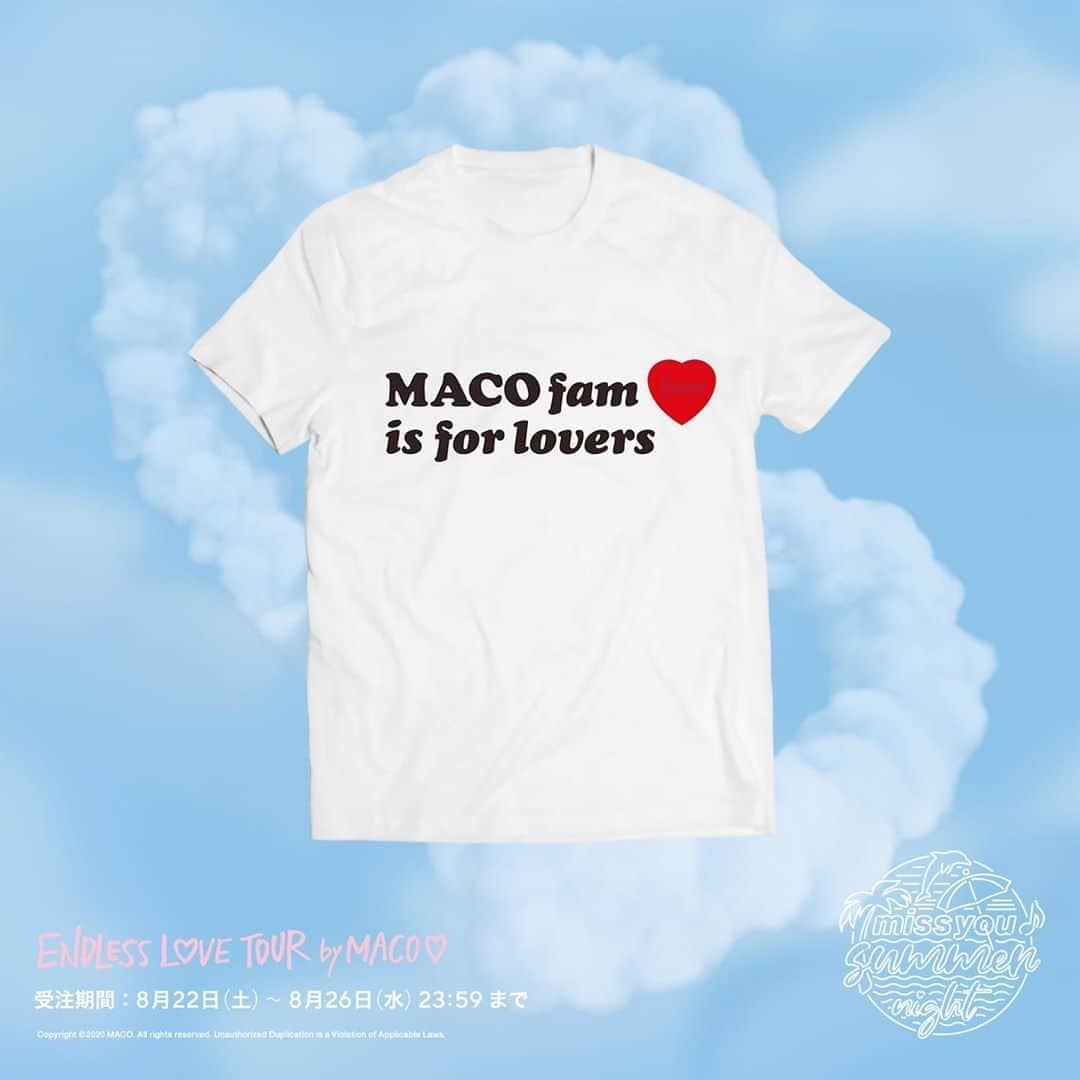 MACOさんのインスタグラム写真 - (MACOInstagram)「🌈🍹🍉🌤💖👙 Endless Love Tour 第三弾 miss you summer night official goods #オンラインライブ #8月21日 #ミスユーサマーナイト」8月11日 21時50分 - maco___official