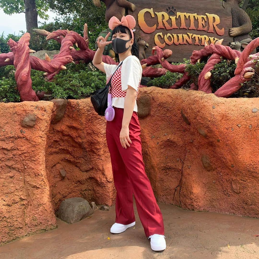 のインスタグラム：「#えなめるフク #ディズニーコーデ #カチューシャ」