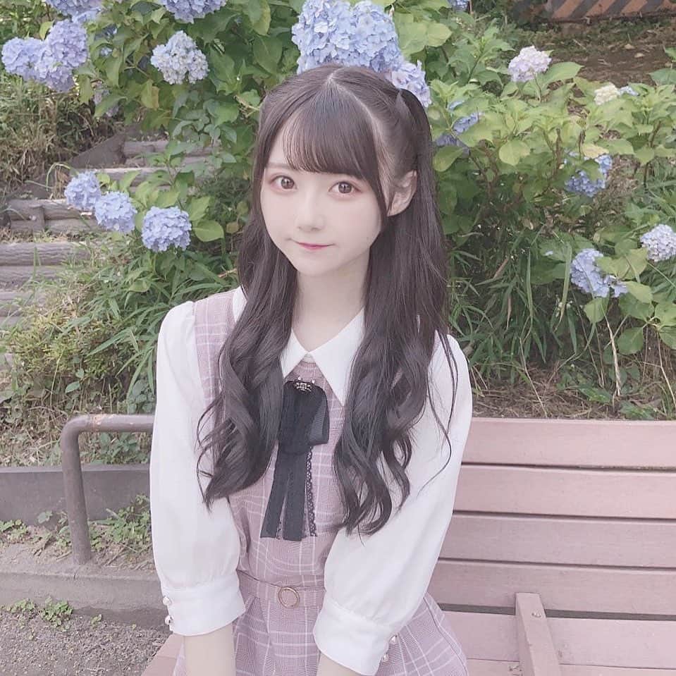 山本あこのインスタグラム：「紫陽花の季節終わっちゃった ( ; ; )  #スリジエ #山本あこ」