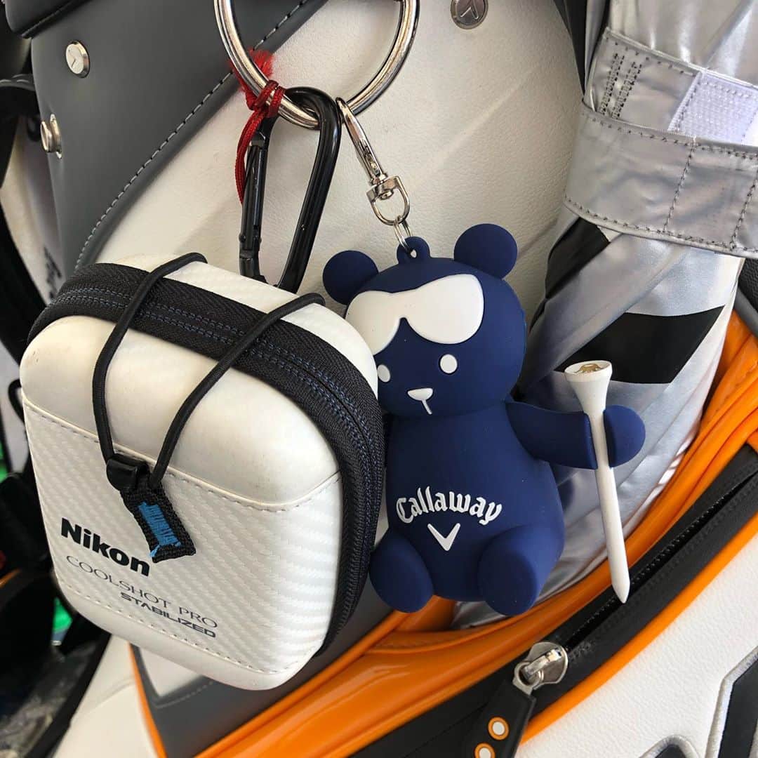 上田桃子のインスタグラム：「可愛らしいキャロベア❤︎ @callawaygolf_japan  パターカバーとかにつけても可愛いかも！？  #callaway #callwaybere #marvrik #nikon #coolshotpro」