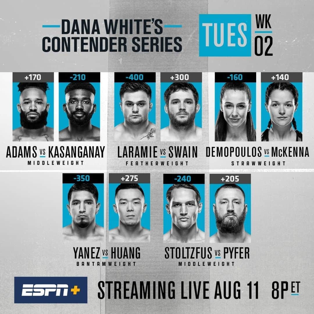 UFCさんのインスタグラム写真 - (UFCInstagram)「The card is set! 📝 Don't miss dreams come true - LIVE on ESPN+」8月12日 6時03分 - ufc
